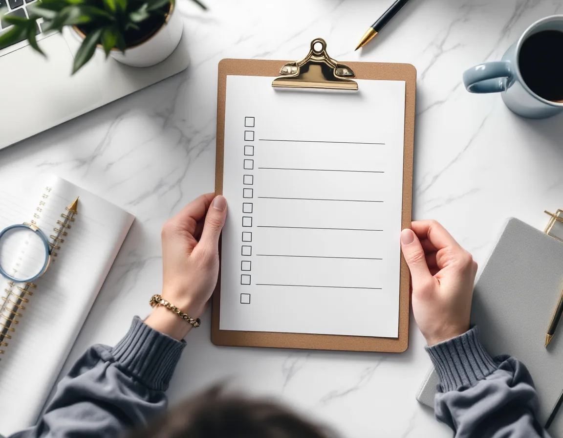 Clipboard with a blank ten-item checklist for a retiring Dynamics GP partner handoff package